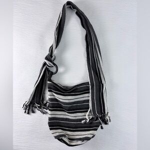 Black and White Boho Crossbody Bag